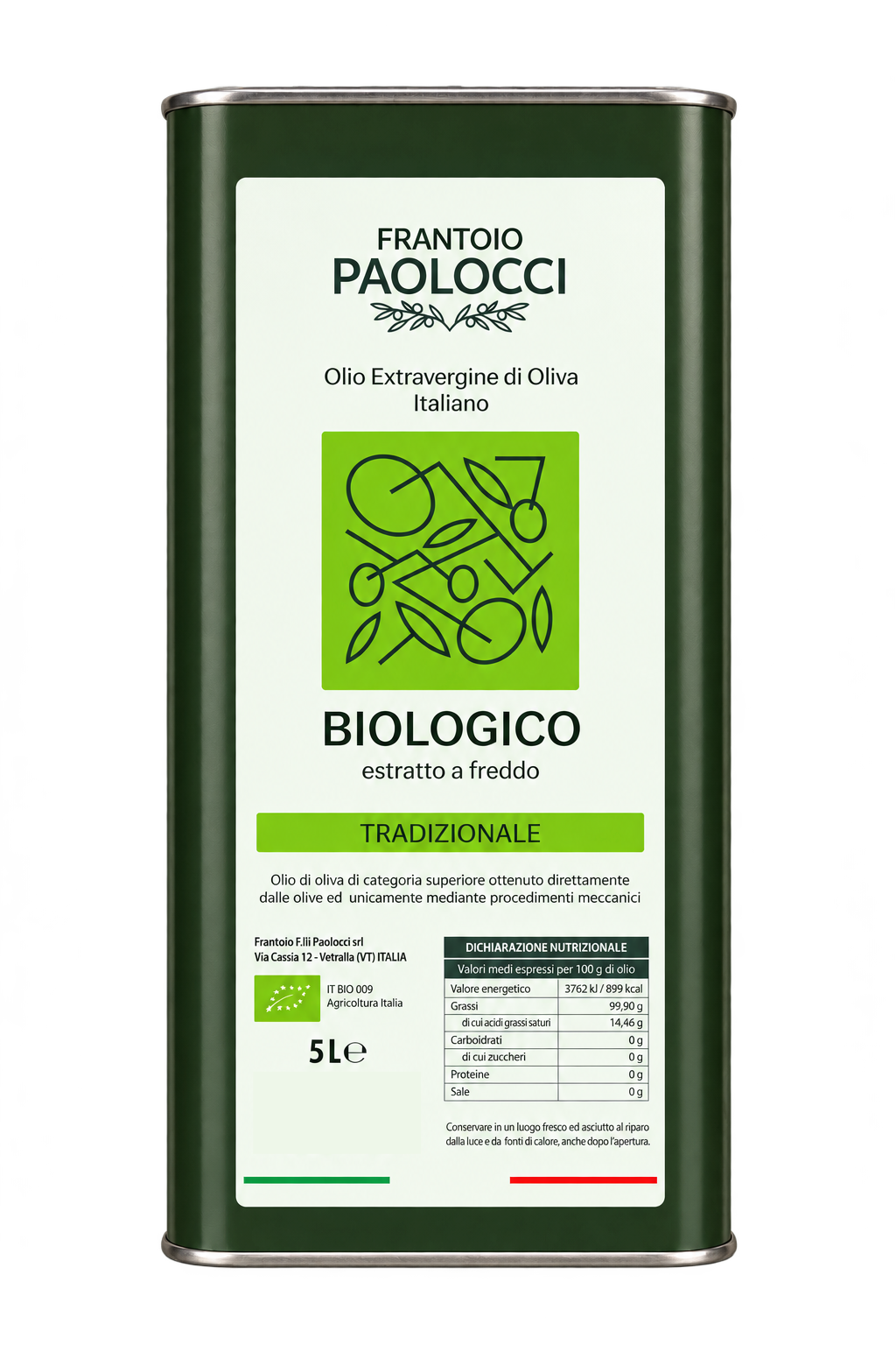 Olio Extravergine di Oliva Biologico Tradizionale